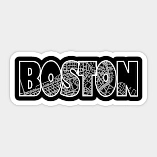 Boston Street Map Sticker